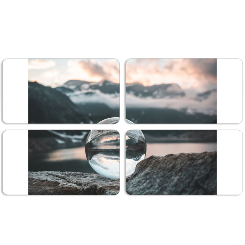 Магнитные фотопазлы 90 на 50 набор 4 штуки 