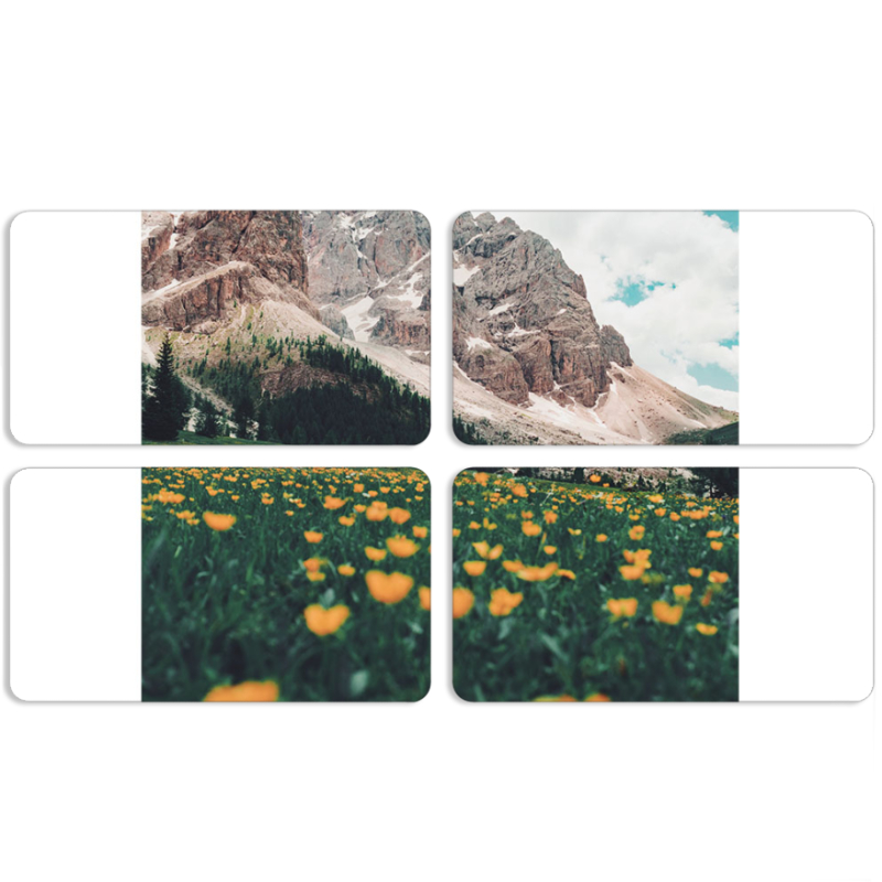 Магнитные фотопазлы 90 на 50 набор 4 штуки 