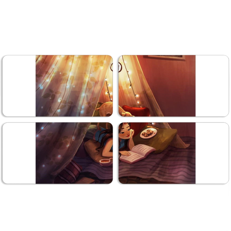 Магнитные фотопазлы 90 на 50 набор 4 штуки 