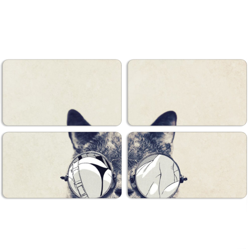 Магнитные фотопазлы 90 на 50 набор 4 штуки Соглядатай Кот