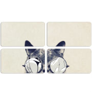 Магнитные фотопазлы 90 на 50 набор 4 штуки Соглядатай Кот