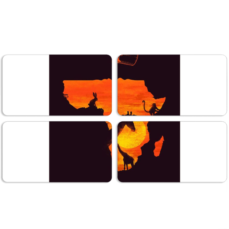 Магнитные фотопазлы 90 на 50 набор 4 штуки 