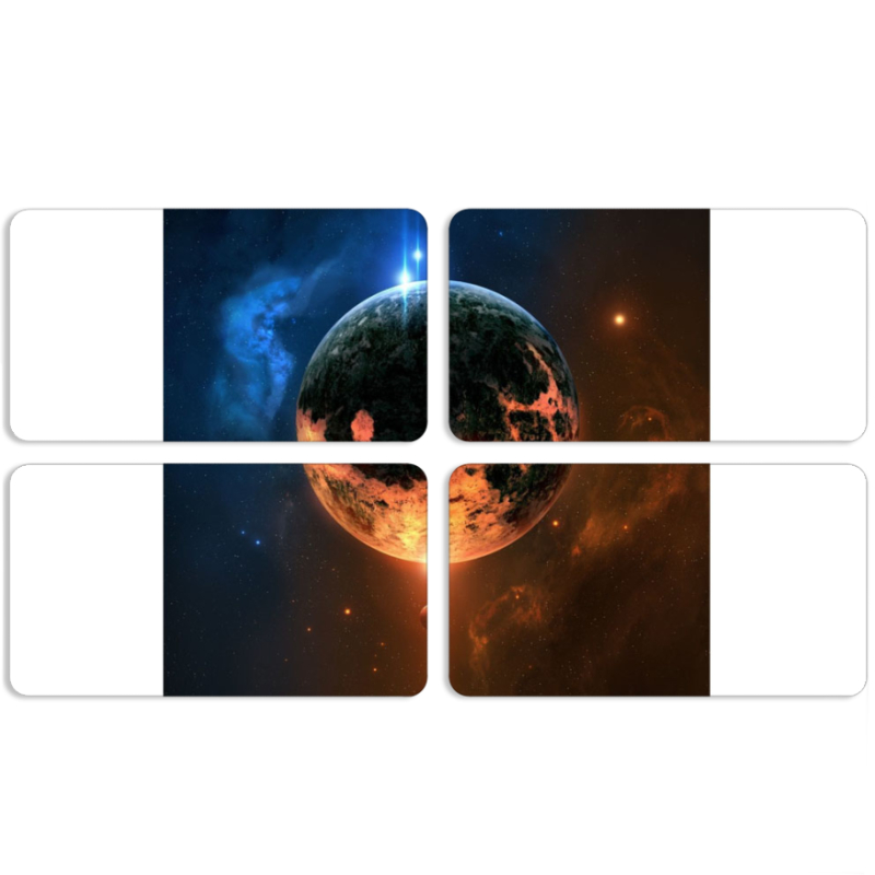 Магнитные фотопазлы 90 на 50 набор 4 штуки 