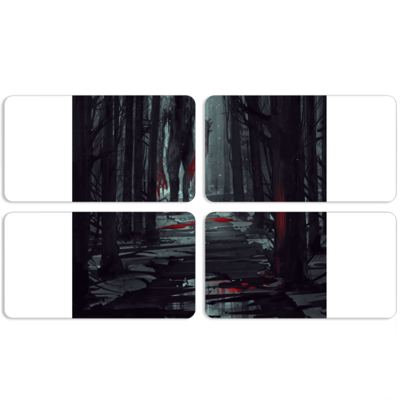 Магнитные фотопазлы 90 на 50 набор 4 штуки Forest and Beast