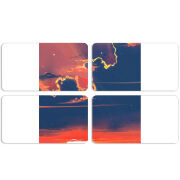 Магнитные фотопазлы 90 на 50 набор 4 штуки Twilight