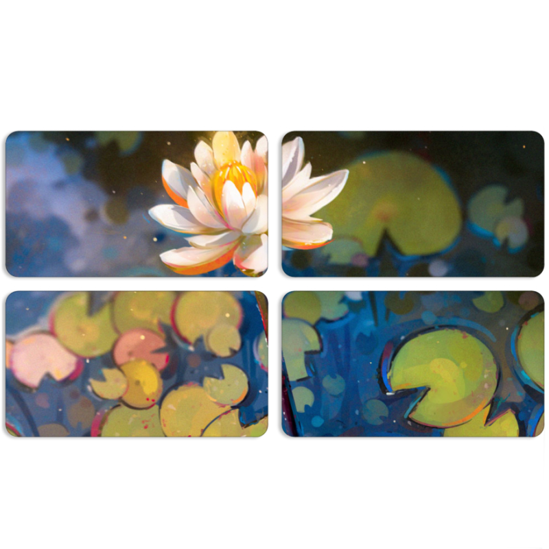 Магнитные фотопазлы 90 на 50 набор 4 штуки Waterlily