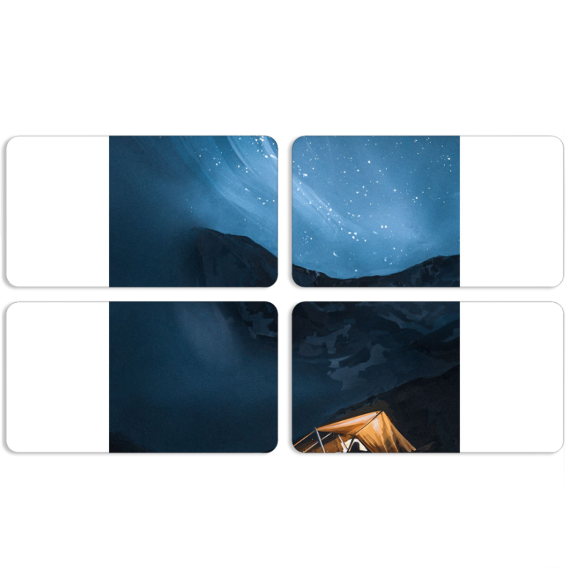 Магнитные фотопазлы 90 на 50 набор 4 штуки Nowhere