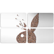 Магнитные фотопазлы 90 на 50 набор 4 штуки 