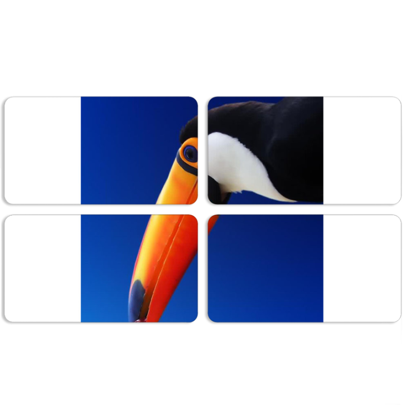 Магнитные фотопазлы 90 на 50 набор 4 штуки 