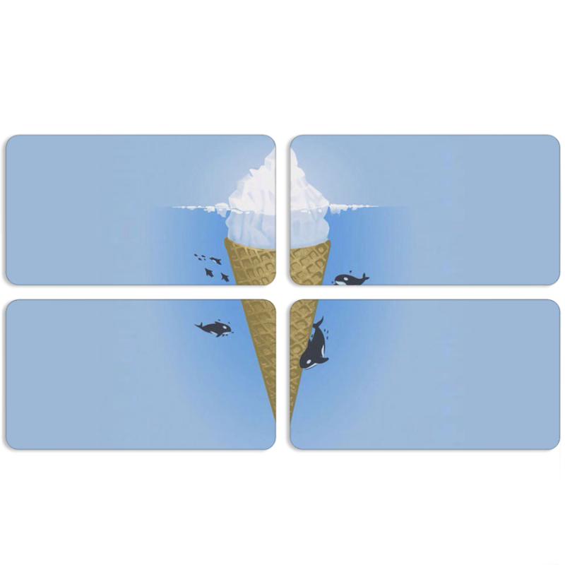 Магнитные фотопазлы 90 на 50 набор 4 штуки 