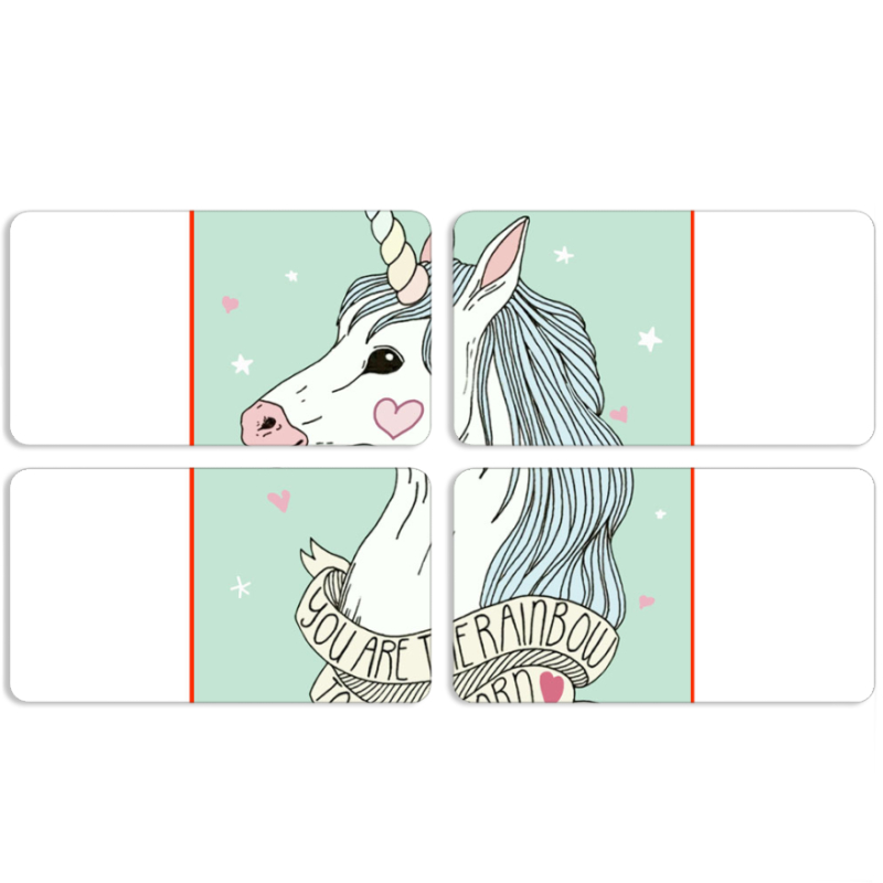 Магнитные фотопазлы 90 на 50 набор 4 штуки My Unicorn