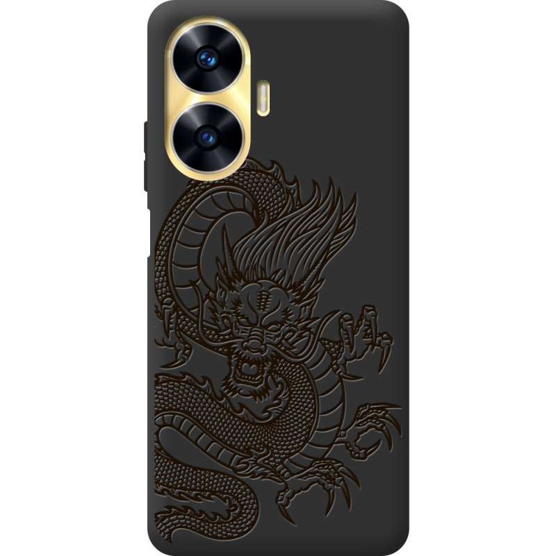 Черный чехол BoxFace Realme C55 Chinese Dragon