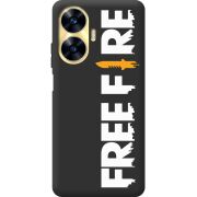 Черный чехол BoxFace Realme C55 Free Fire White Logo