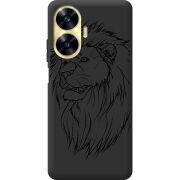 Черный чехол BoxFace Realme C55 Lion