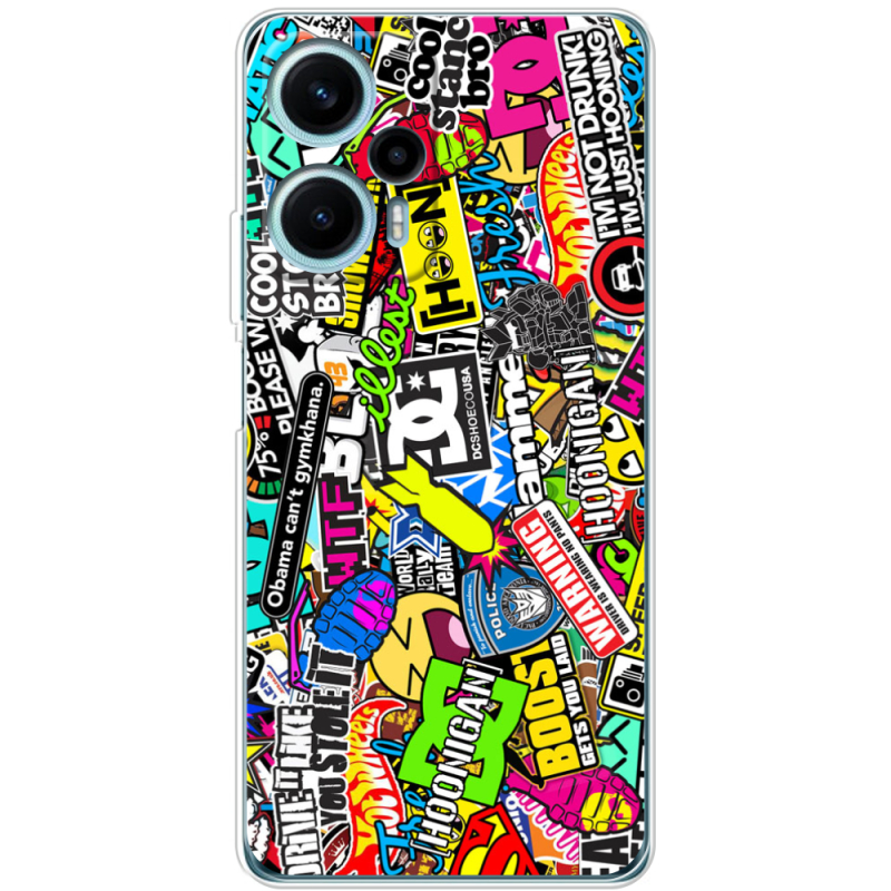 Чехол BoxFace Poco F5 Multicolored Inscriptions