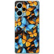 Прозрачный чехол BoxFace Poco F5 Butterfly Morpho