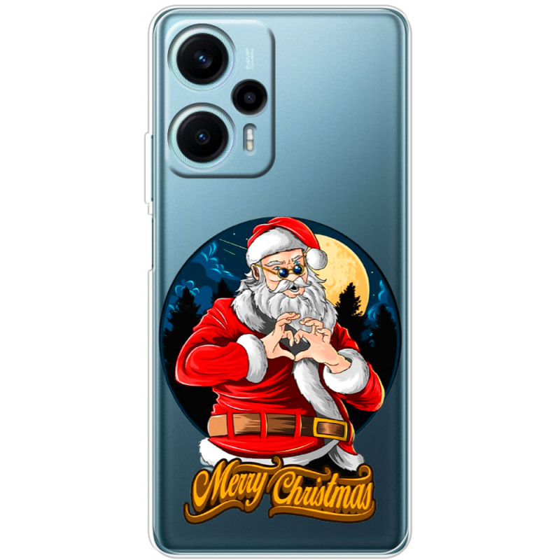 Прозрачный чехол BoxFace Poco F5 Cool Santa