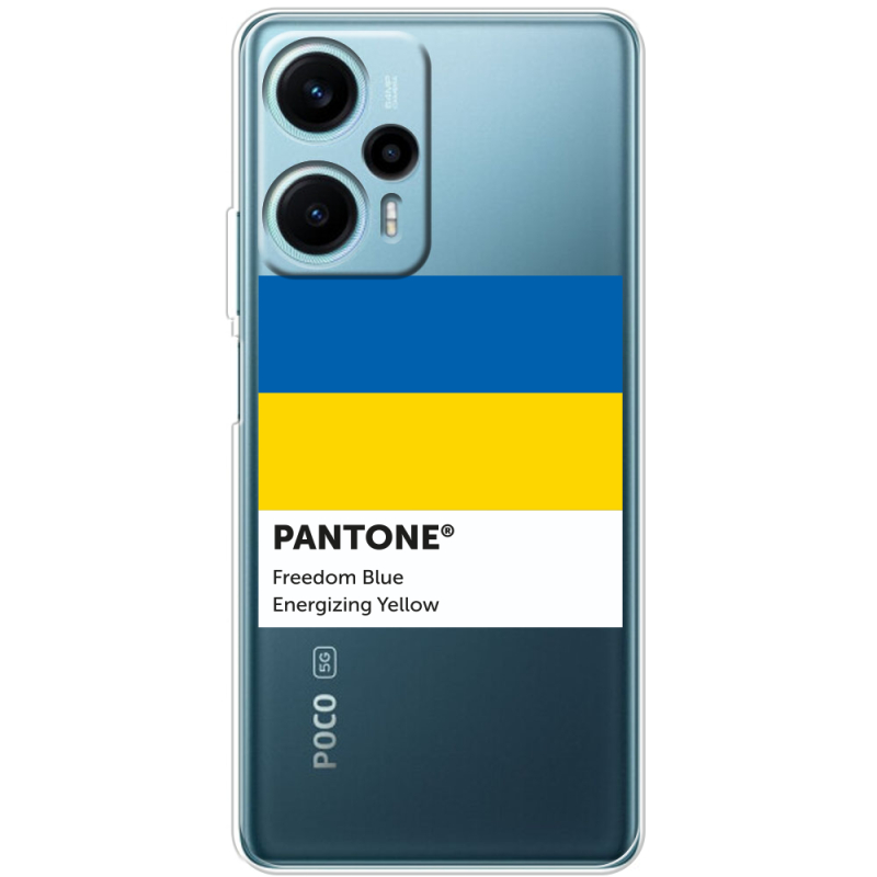 Прозрачный чехол BoxFace Poco F5 Pantone вільний синій