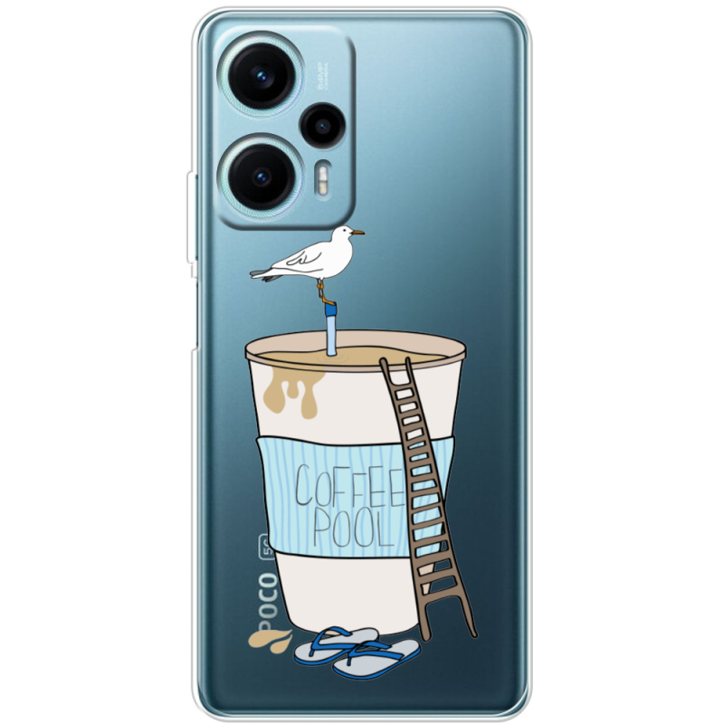 Прозрачный чехол BoxFace Poco F5 Segull in Cofee Pool