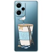Прозрачный чехол BoxFace Poco F5 Segull in Cofee Pool