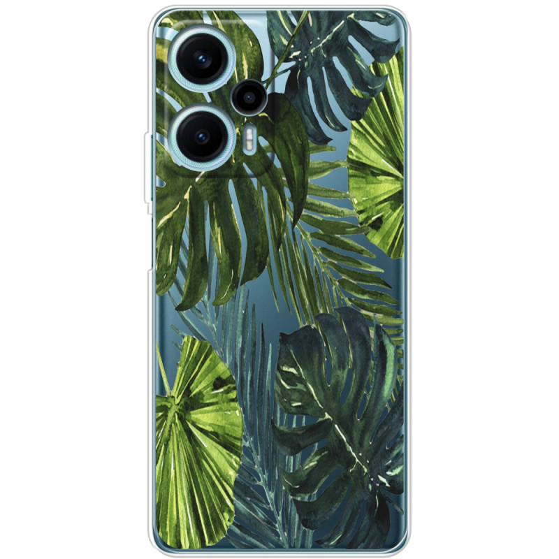 Прозрачный чехол BoxFace Poco F5 Palm Tree