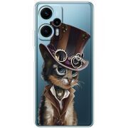 Прозрачный чехол BoxFace Poco F5 Steampunk Cat