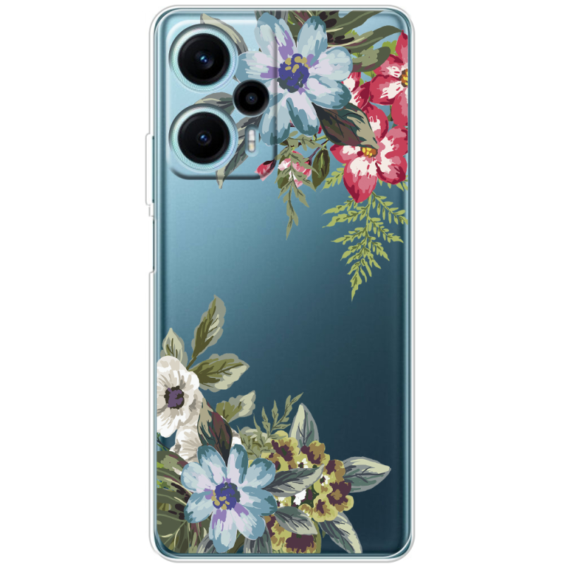 Прозрачный чехол BoxFace Poco F5 Floral