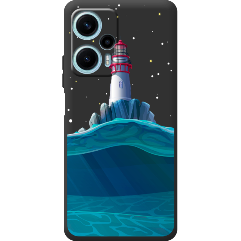 Черный чехол BoxFace Poco F5 Lighthouse