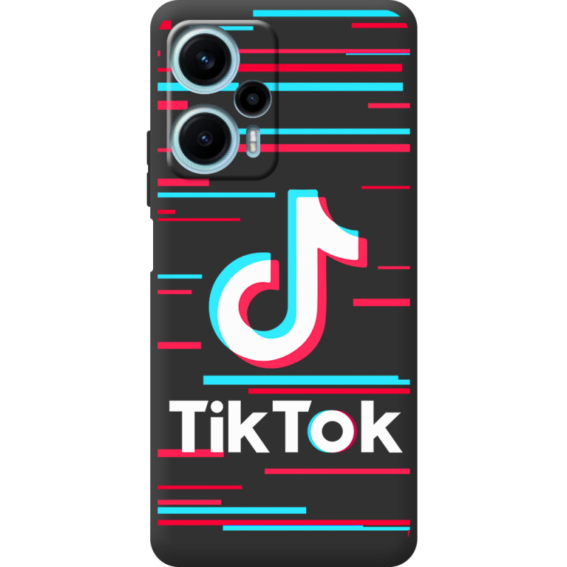 Черный чехол BoxFace Poco F5 Tik Tok