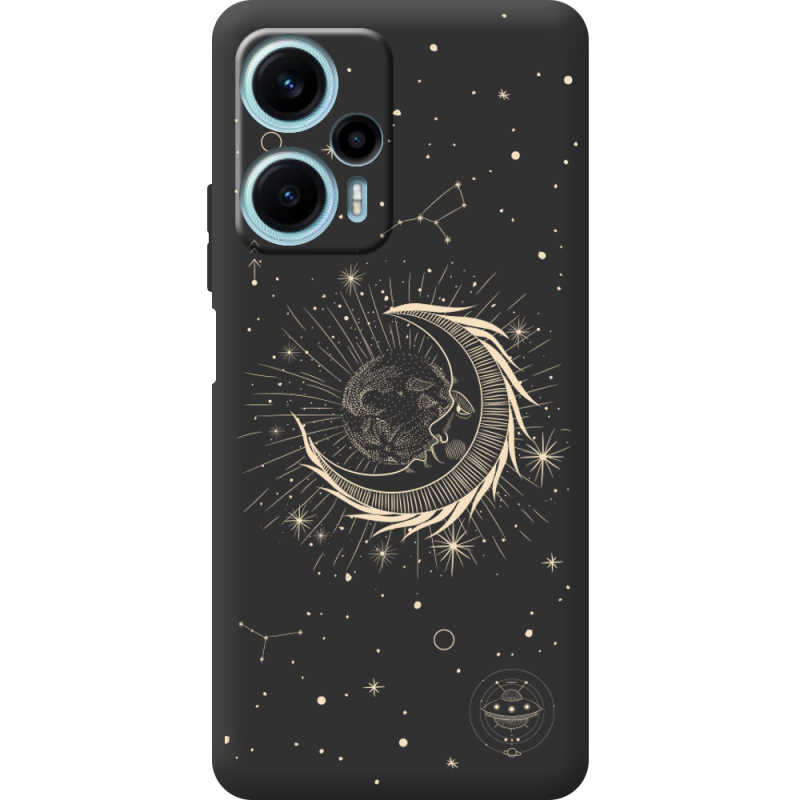 Черный чехол BoxFace Poco F5 Moon