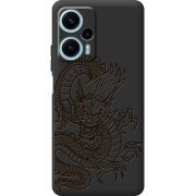 Черный чехол BoxFace Poco F5 Chinese Dragon