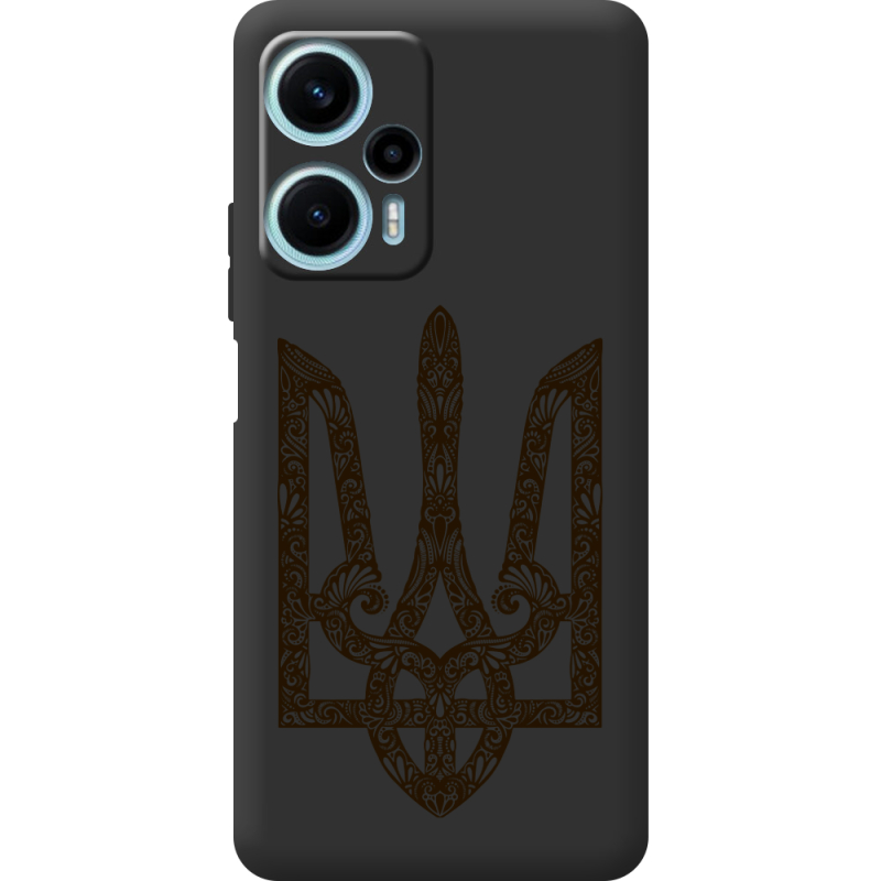 Черный чехол BoxFace Poco F5 Ukrainian Trident