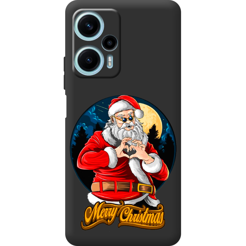 Черный чехол BoxFace Poco F5 Cool Santa