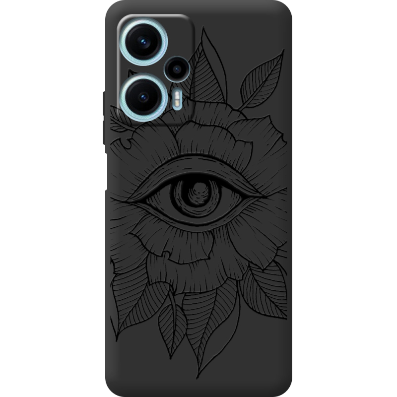 Черный чехол BoxFace Poco F5 Eye