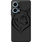 Черный чехол BoxFace Poco F5 Wolf