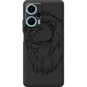 Черный чехол BoxFace Poco F5 Lion