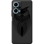 Черный чехол BoxFace Poco F5 Owl