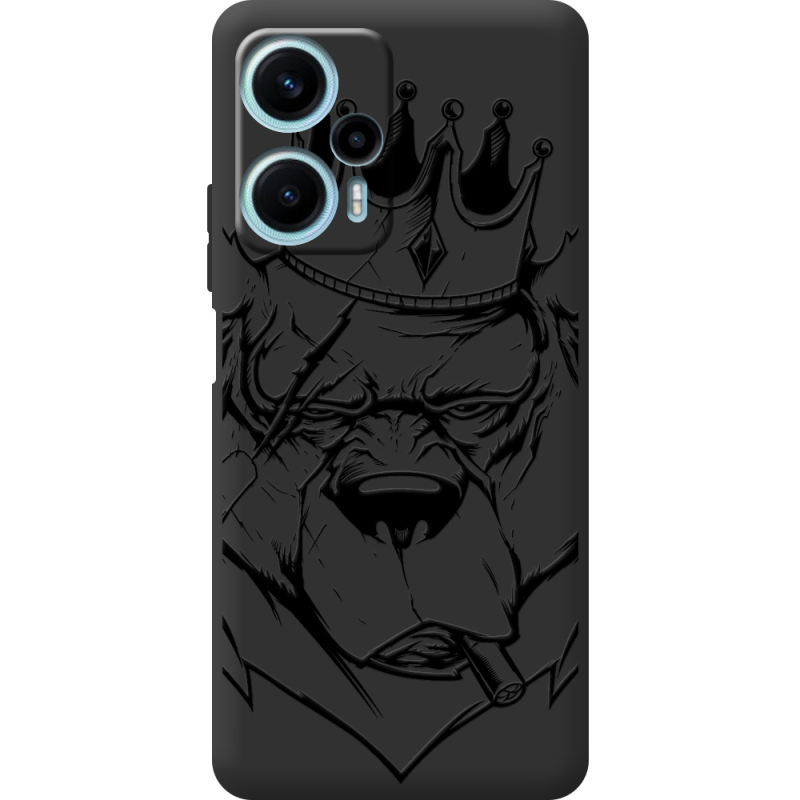 Черный чехол BoxFace Poco F5 Bear King