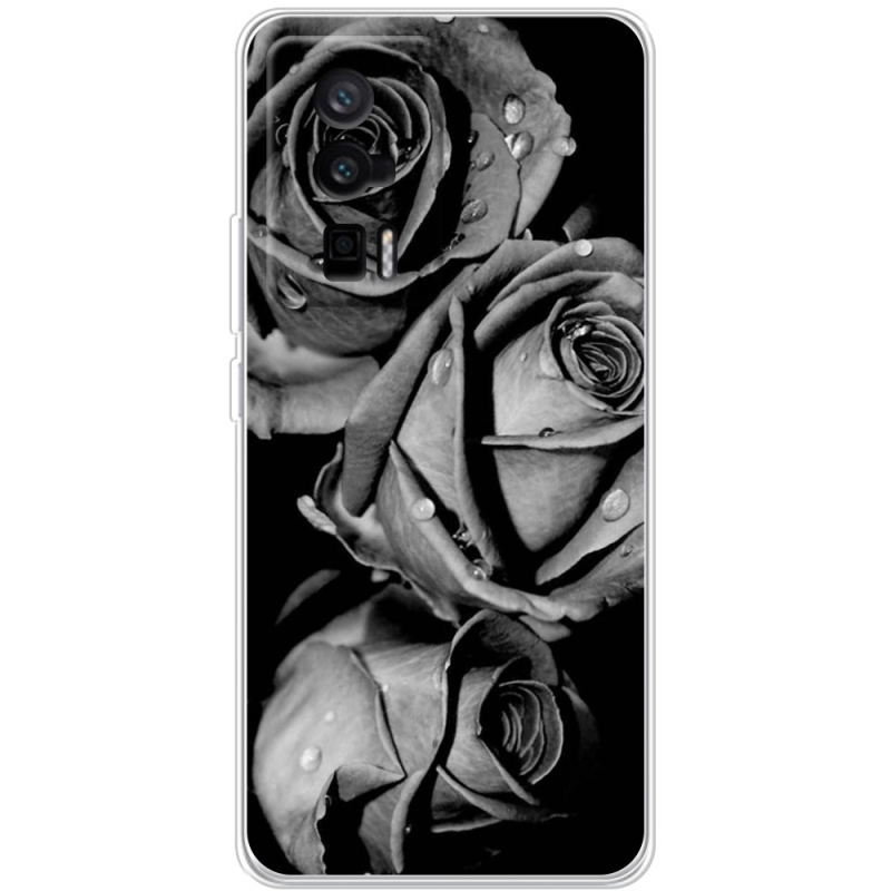 Чехол BoxFace Poco F5 Pro Black and White Roses