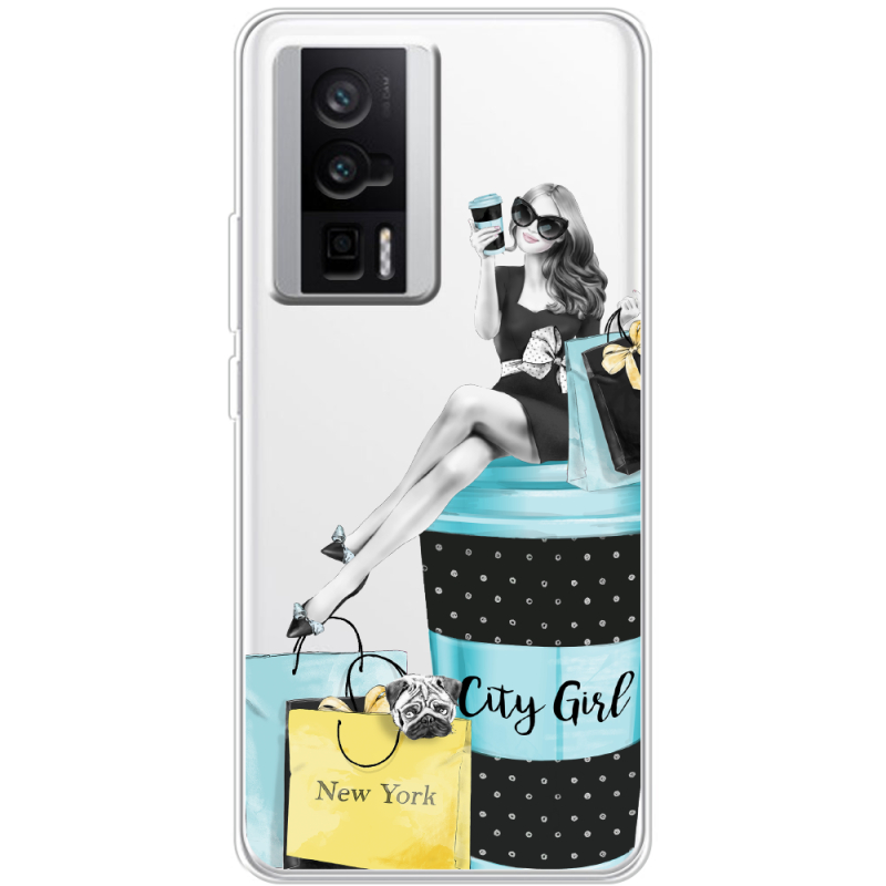 Прозрачный чехол BoxFace Poco F5 Pro City Girl