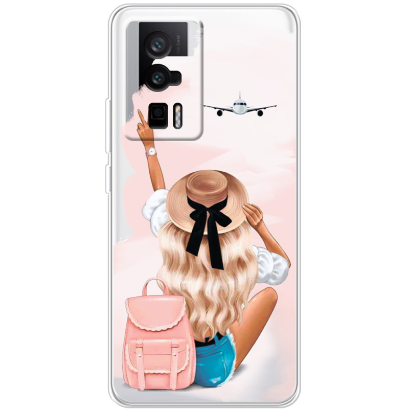 Прозрачный чехол BoxFace Poco F5 Pro Travel Girl