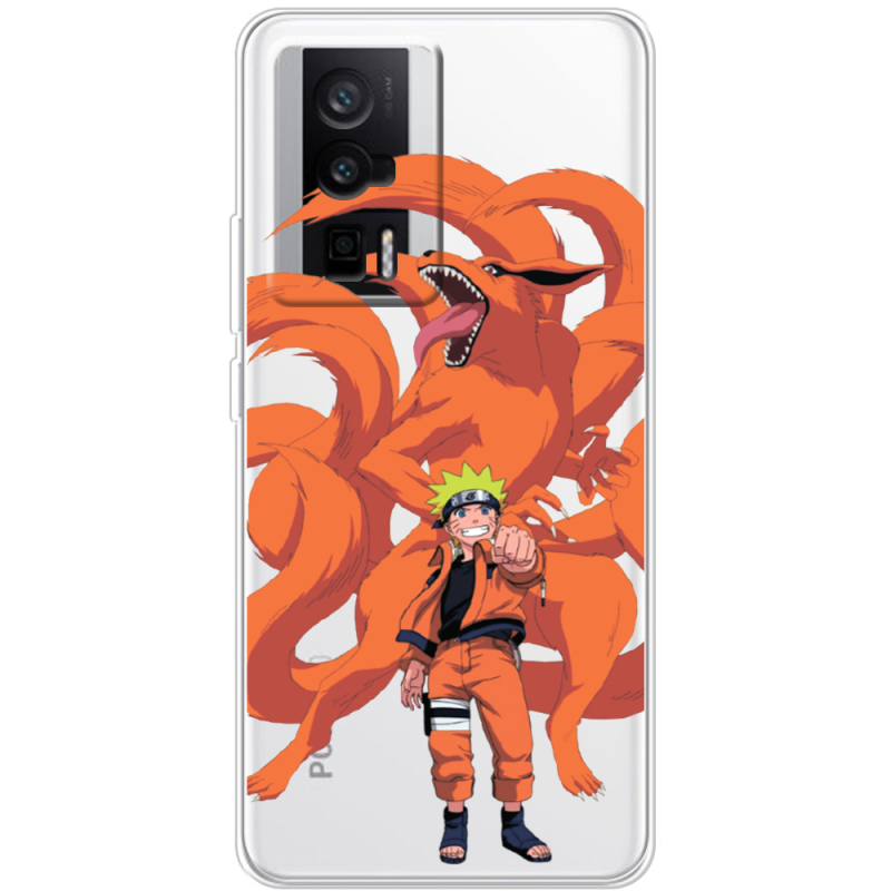 Прозрачный чехол BoxFace Poco F5 Pro Naruto and Kurama