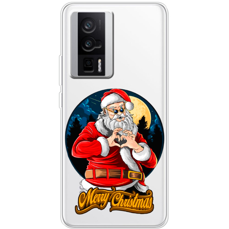 Прозрачный чехол BoxFace Poco F5 Pro Cool Santa