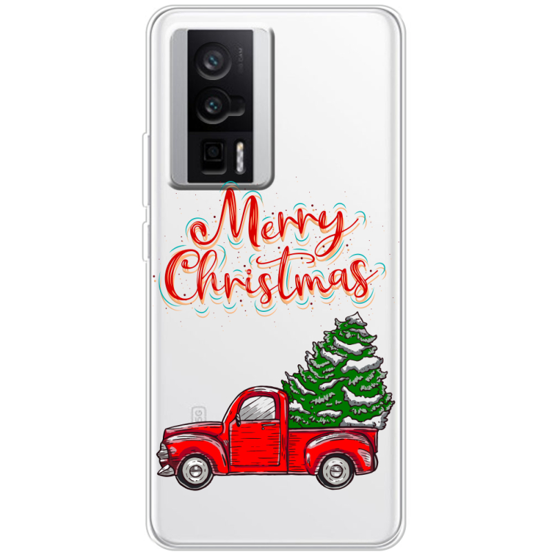 Прозрачный чехол BoxFace Poco F5 Pro Holiday Car