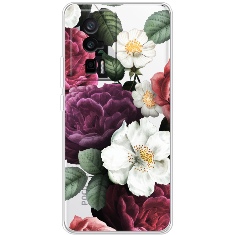 Прозрачный чехол BoxFace Poco F5 Pro Floral Dark Dreams