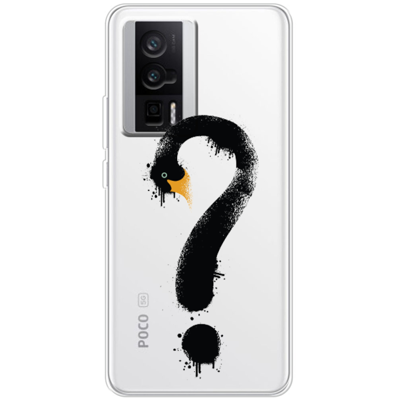 Прозрачный чехол BoxFace Poco F5 Pro Swan question