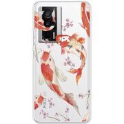 Прозрачный чехол BoxFace Poco F5 Pro Japanese Koi Fish