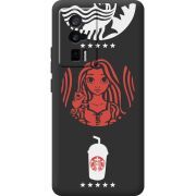 Черный чехол BoxFace Poco F5 Pro RedWhite Coffee