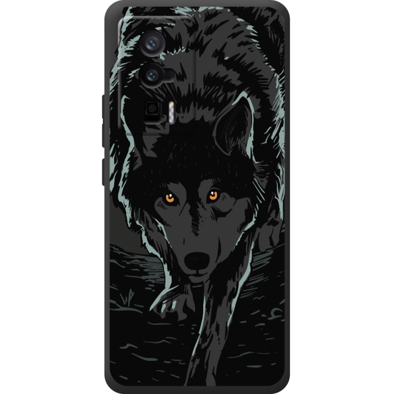 Черный чехол BoxFace Poco F5 Pro Wolf