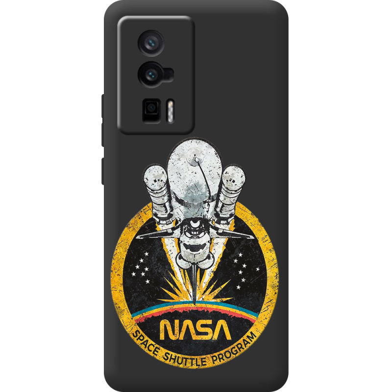 Черный чехол BoxFace Poco F5 Pro NASA Spaceship